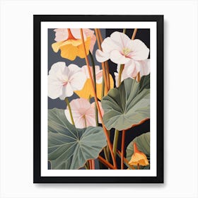 Flower Illustration Nasturtium 2 Art Print