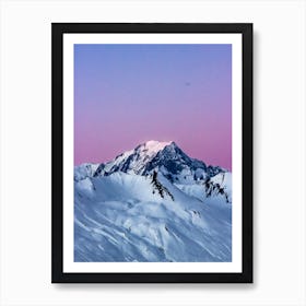 Pink Mountain Sunset Art Print