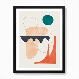 Organic shapes and lines 5 Art Print