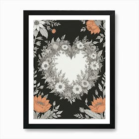 Heart Of Flowers Art Print