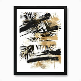 Palm Leaves Abstract Painting Art Print