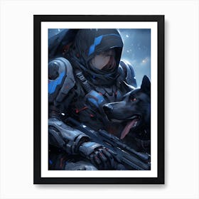 Wolf And Soldier 1 Art Print