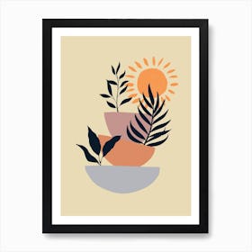 Sun And Plants 1 Art Print