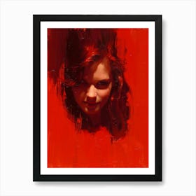 Red Girl Art Print