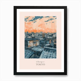 Mornings In Tokyo Rooftops Morning Skyline 3 Art Print