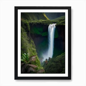 Manawaiopuna Falls, United States Realistic Photograph (3) Art Print