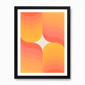 Peach Sparkle Art Print