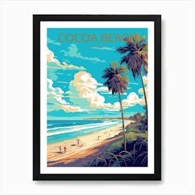 Cocoa Beach Florida travel poster Art Print