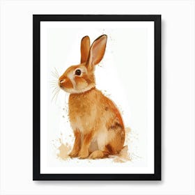 Havana Rabbit Nursery Illustration 5 Art Print