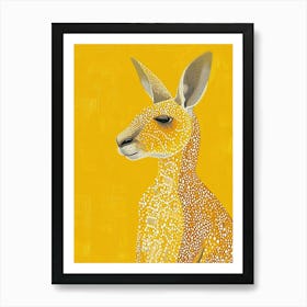 Yellow Kangaroo 3 Art Print