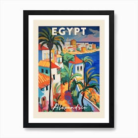 Alexandria Egypt 2 Fauvist Painting  Travel Poster Poster