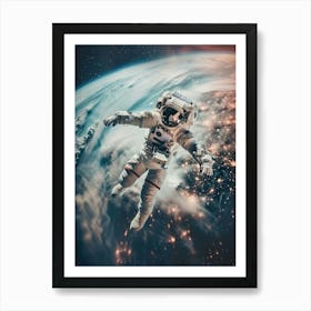 Astronaut In Space 3 Art Print