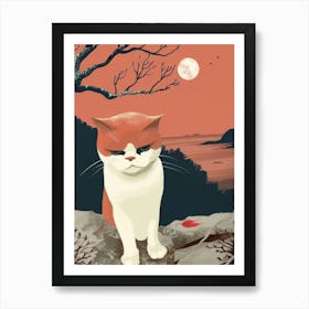 Not-really-happy Cat Art Print