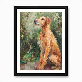 Irish Wolfhound Acrylic Painting 5 Art Print