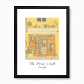 Amalfi The Book Nook Pastel Colours 2 Poster Art Print