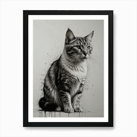 Splatter Cat Art Print