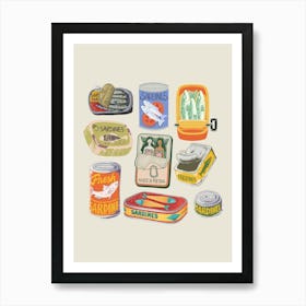 Sardines Tan Art Print