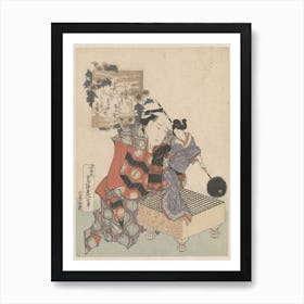 Hokusai S (1760 1849) A Comparison Of Genroku Poems And Shells, Katsushika Hokusai Art Print