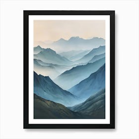 2024 May Poster Canvas Mountain 52 Art Print