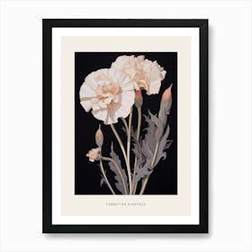 Flower Illustration Carnation Dianthus 7 Poster Art Print