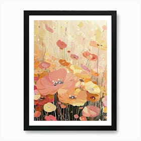 Gustav Klimt Print Klimt Poster Klimt Exhibition Poster Painting Night Poppies Wildflower Garden Full Poster