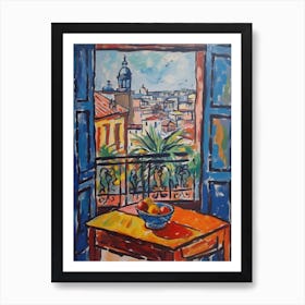 Window View Of Buenos Aires In The Style Of Fauvist 3 Art Print