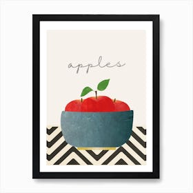 Apples Bowl Art Print