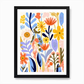 Matisse Style Floral Fusion; Inspired Harmony Art Print