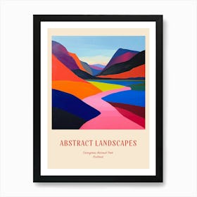 Colourful Abstract Cairngorms National Park Scotland 2 Poster Art Print