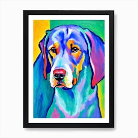 Bloodhound Fauvist Style Dog Art Print