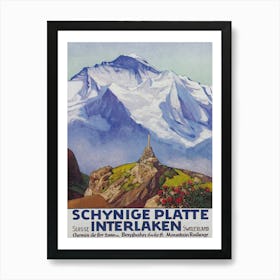 Schnige Plateau Interlaken, Switzerland Vintage Travel Poster Art Print