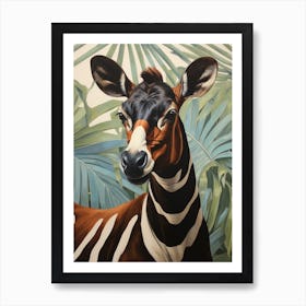 Okapi Tropical Animal Portrait Art Print