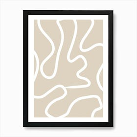 Abstract Wavy Lines Art Print