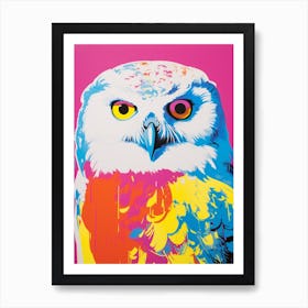 Andy Warhol Style Bird Snowy Owl 3 Art Print