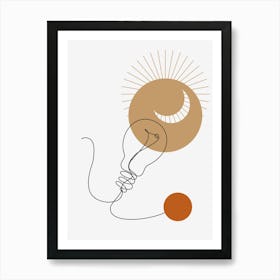 Minimalist lamp Art Print