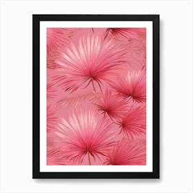 Pink Mexican Fan Palm Fronds Art Print Affiche