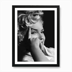 Marilyn Monroe Black And White 1 Art Print