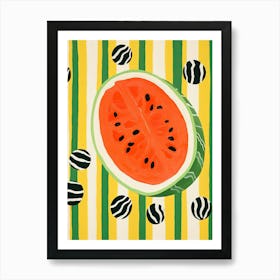 Honeydew Melon Fruit Summer Illustration 4 Affiche