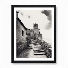 Korcula, Croatia, Black And White Old Photo 1 Art Print