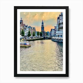 Amsterdam At Sunset Art Print