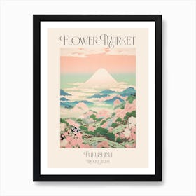 Flower Market Mount Azuma In Fukushima Japanese Landscape 4 Poster Art Print