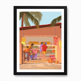 Tropical Market of Sri Lanka Art Print