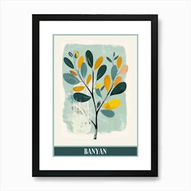 Banyan Tree Flat Illustration 2 Poster Art Print