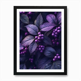 Blaubeeren, lila Fotografie, botanische violett Obst Design Art Print