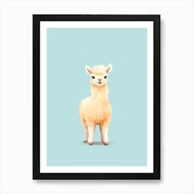 Baby Llama Scandinavian Style Illustration 1 Art Print