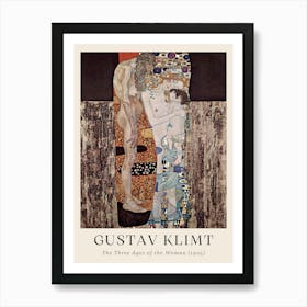 Gustav Klimt The Three Ages Of The Women 1 Art Print