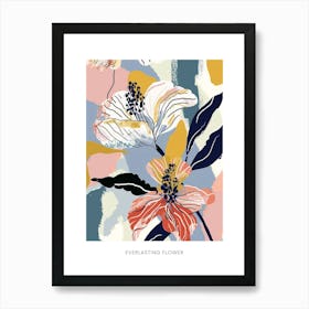 Colourful Flower Illustration Poster Everlasting Flower 1 Art Print