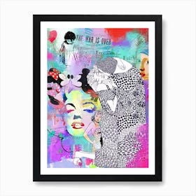 The Kiss - graffiti style Art Print