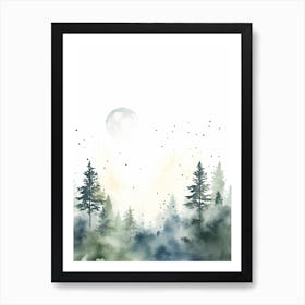 Watercolour Of Sherwood Forest   England 4 Art Print
