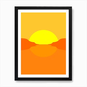 Sunset Simple Minimalist Home Décor Art Print